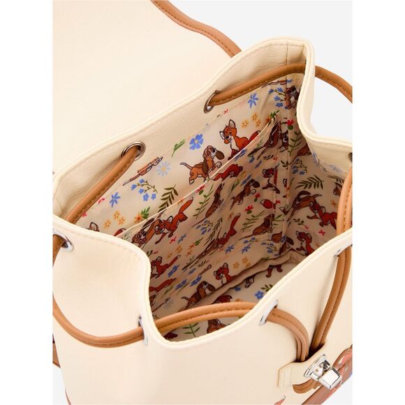 Loungefly Disney The Fox and the Hound Floral Mini Backpack - Picture 6 of 6